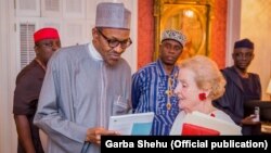 Nigerian President Muhammadu Buhari and former US Secretary of State, Dadeline Albright, at Blair House, Sunday 19 July, 2015