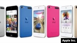 Desain iPod Touch baru yang dirilis oleh Apple Inc., 15 Juli 2015. 