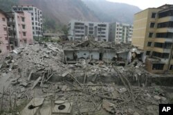 地震给北川造成的惨状