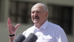 Belarus, Minsk, Belarusian President Alexander Lukashenko delivers a speech during a rally of his supporters