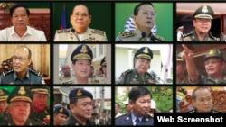Hun Sen's top 12 senior military generals have been alleged in serious systemic human rights abuses in a 213-page Human Rights Watch (HRW) report.​ (Web screenshot from Human Rights Watch website.)