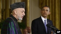 Başkan Obama Afganistan Devlet Başkanı Hamid Karzai'yle dünkü görüşmesinde