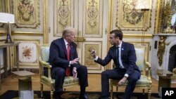 Donald J. Trump and Emmanuel Macron