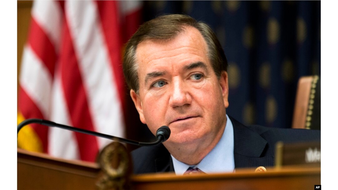 美国众议院外交委员会主席埃德•罗伊斯(Ed Royce)在听证会上(2014年4月9日)