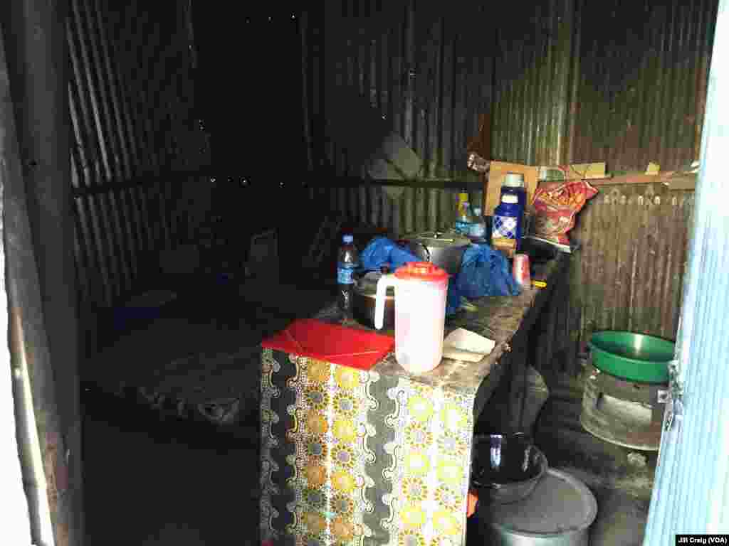 A Yemeni refugee shows his home, which he also calls al-Shaibani Restaurant, in Hargeisa, Somaliland, March 30, 2016.