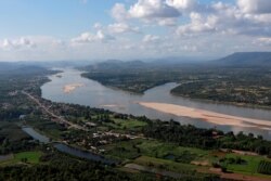 FILE PHOTO: A view of the Mekong river bordering Thailand and Laos is seen from the Thai side in Nong Khai