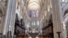 Inside view of Notre-Dame de Paris cathedral as French President Emmanuel Macron visits the restored interiors of the Notre-Dame de Paris cathedral, Nov. 29, 2024 in Paris. 