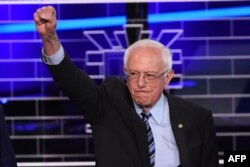 Democratic presidential hopeful U.S. Senator for Vermont Bernie Sanders arrives for the second Democratic primary debate of the 2020 presidential campaign at the Adrienne Arsht Center for the Performing Arts in Miami, June 27, 2019.