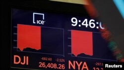 El Prmomedio Industiral Dow Jones (en una imagen de archivo) y el S&P 500 cayeron el miércoles tras el informe de proyecciones de la Reserva Federal sobre la contracción económica en EE.UU. para finales de 2020.