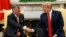 Tổng thống Donald Trump tiếp Vua Jordan Abdullah II tại Tòa Bạch Ốc ngày 25/6/2018. 