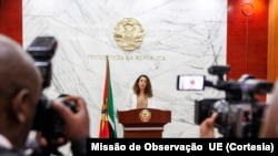 Declarações à imprensa de Laura Ballarín, chefe da Missão de Observação Eleitoral da União Europeia em Moçambique depois da reunião com o Presidente da República Daniel Chapo