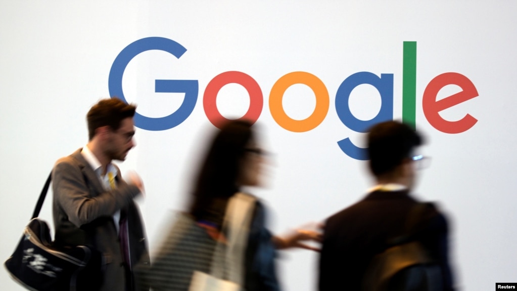 Google Logo tại Hội nghị Thượng đỉnh về công nghệ ở Paris Pháp, ngày 25/5/2018.
