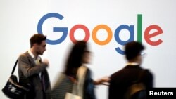 Google Logo tại Hội nghị Thượng đỉnh về công nghệ ở Paris Pháp, ngày 25/5/2018.