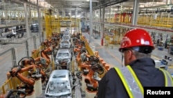 美國福特公司在中國重慶的一條生產線（2012年4月20日）