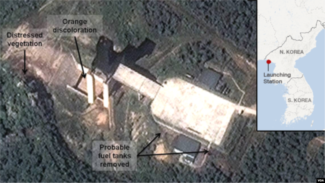 Dalam foto satelit yang diterbitkan oleh DigitalGlobe ini, tampak aktivitas Korea Utara tengah mempersiapkan peluncuran roket (Foto: dok). Rusia mendesak Korea Utara untuk membatalkan peluncuran roket yang menurut rencana akan dilaksanakan bulan ini.