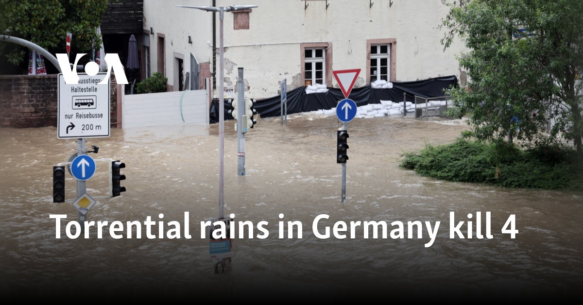 Torrential rains in Germany kill 4