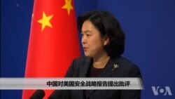 中国对美国安全战略报告提出批评