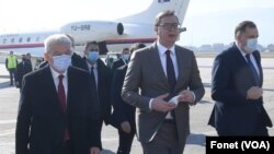 Predsednik Srbije na aerodromu u Sarajevu povodom uručivanja vakcina BiH