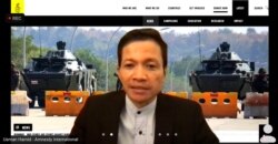 Direktur Amnesty International Indonesia, Usman Hamid dalam tangkapan layar. (Foto: VOA/Petrus Riski)