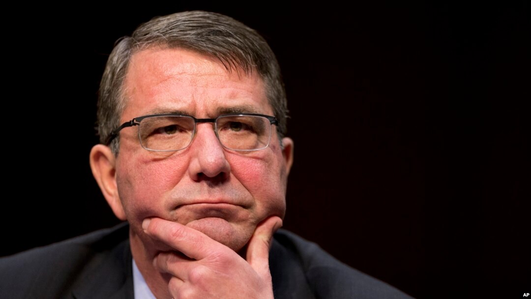 Menteri Pertahanan AS, Ashton Carter memberi kesaksian di hadapan sidang dengar pendapat komite Senat AS (foto: dok).