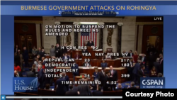 美國眾議院這星期將會投票表決譴責對羅興亞人民族清洗的決議案。