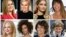 This combination photo shows comedian Samantha Bee, Italian designer Maria Grazia Chiuri, model Gigi Hadid, director Patty Jenkins, actress Nicole Kidman, singer Solange Knowles, Rep. Maxine Waters and astronaut Peggy Whitson, who are among Glamour’s Women of the Year Honorees. 