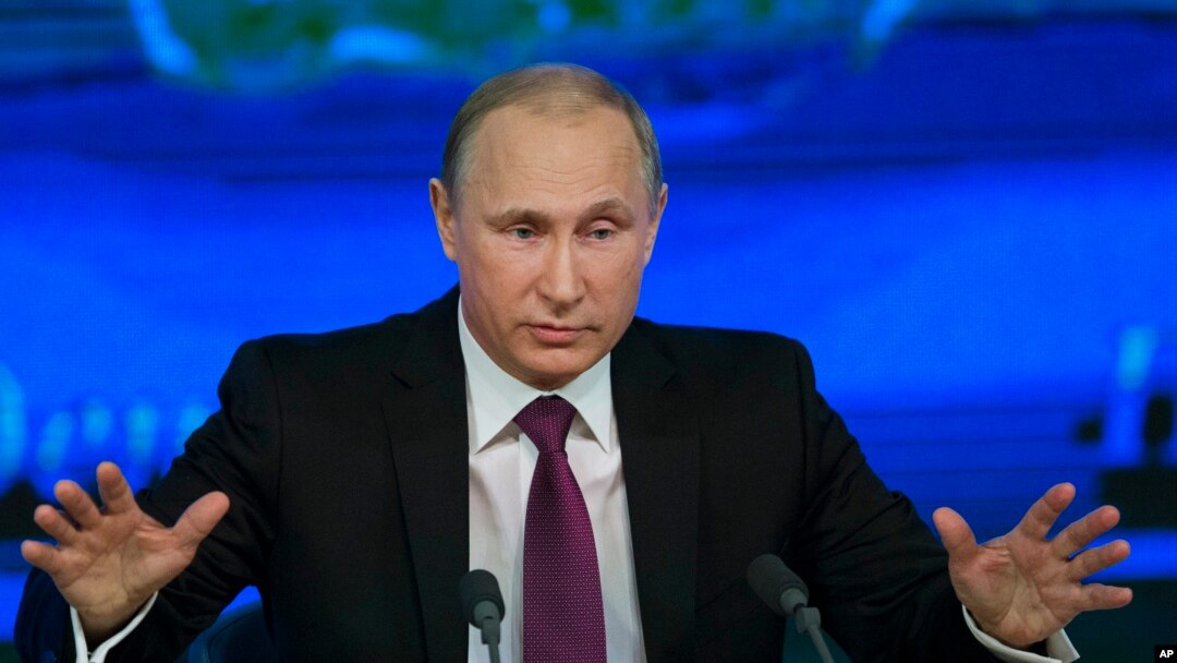 Presiden Rusia Vladimir Putin di Moskow, Rusia (18/12)