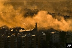 Smoke rises from the tract  of an Israeli airstrike successful  Dahiyeh, successful  the confederate  suburbs of Beirut, Lebanon, connected  Oct. 24, 2024.