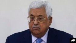 Le président palestinien Mahmoud Abbas participe au Conseil révolutionnaire du Fatah à Ramallah, le 1er mars 2018. 