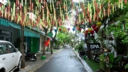 An empty street in Da Nang, Aug. 17, 2020. (Hugh Bohane/VOA)