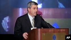 Claudio Paolillo en la Asamblea General de la SIP en Miami, en 2007.
(AP Photo/David Adame)