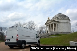 Mikah parked his 'home away from home' in front of the Illinois Memorial at Vicksburg National Military Park. The 47 steps leading up to the rotunda commemorate the 47 days of the siege of Vicksburg.