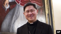 This February 9, 2012, photo shows Archbishop of Manila, Philippines, Luis Antonio Tagle, one of the six new cardinals named by Pope Benedict XVI that will be elevated at a consistory at the Vatican. 