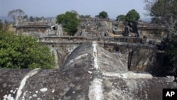 An overview of Cambodia's 11th century Hindu Preah Vihear temple, about 245 kilometers (152 miles) north of Phnom Penh, Cambodia. 