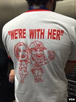 FILE - Clinton supporter t-shirt in Philadelphia, Pennsylvania, July 24, 2016. (Photo: Celia Mendoza)