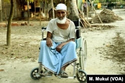 BNP leader Abdul Khalek Sarkar, 86, a resident of Bogra district, says he cannot move around properly, but police have filed a violence-related case against him.