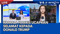 Laporan VOA untuk Metro TV: Kamala Harris Ucapkan Selamat kepada Donald Trump 