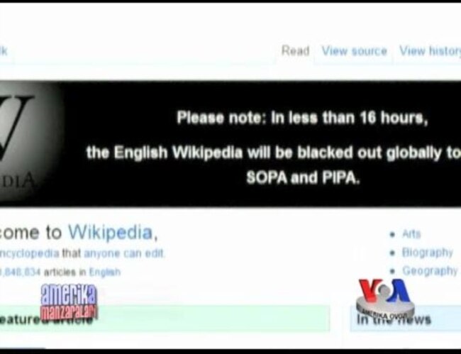 Kiber-qaroqchilikka qarshi qonun loyihasi tanqid ostida/US WEBSITE BLACKOUT
