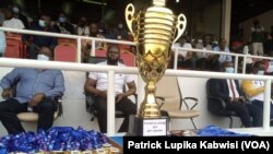 Coupe du Congo: le trophée lors de la finale de la 56e édition, à Kinshasa, le 30 juin 2021. 