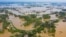 An aerial view shows a flooded town in China's Anhui province, July 20, 2020. (China Daily via Reuters) 