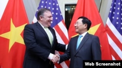 Chiều ngày 22/5/2019 tại thủ đô Washington, Ngoại trưởng Mỹ Mike Pompeo đã tiếp Phó Thủ tướng kiêm Ngoại trưởng Việt Nam Phạm Bình Minh. Photo VGP News.