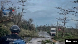 Aftermath of Cyclone Chido, in Mayotte