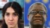 Nadia Murad (esq) e Denis Mukwege (dir) galardoados