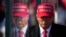 FILE - U.S. President-elect Donald Trump is reflected in bulletproof glass as he finishes speaking at a campaign rally in Lititz, Pennsylvania, Nov. 3, 2024. Trump's transition team said on Dec. 13, 2024, that "maximum pressure" is possible in regard to Iran's nuclear ambitions.
