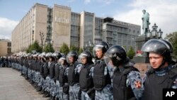 Полиция в ожидании протеста «Вернем себе право на выборы» в Москве
