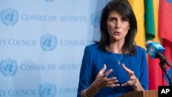 Jakadiyar Amurka a Majalisar Dinkin Duniya, Nikki Haley.