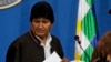 Presiden Bolivia Evo Morales dalam konferensi pers untuk mengumumkan pengunduran dirinya di La Paz, Bolivia, 10 November 2019. 