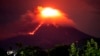 Glowing Red Lava Rolls Down Slopes of Philippine Volcano
