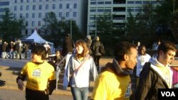 Some of the people who took part in the AIDS Walk Washington on Saturday