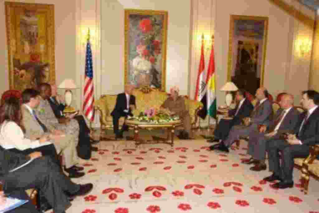 United States Vice-President Joseph Biden meets with Kurdistan Region President Masoud Barzani in Erbil, Kurdistan Region - Iraq, Thursday, September 02, 2010
